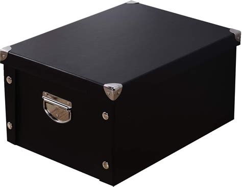 steel black box|black metal box with lid.